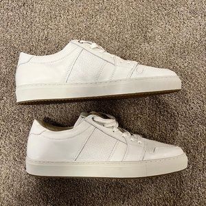Greats, Mens Leather White Sneakers, 15